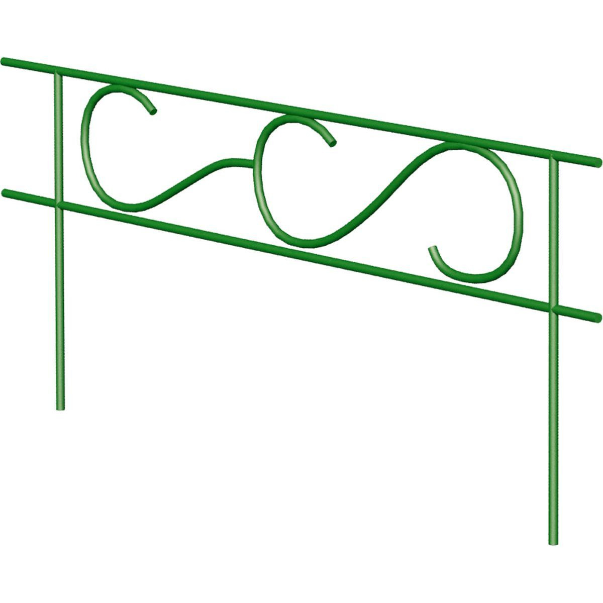 фото Забор для клумбы декоративный Лиана "Прямой", 999259, зеленый, 4 секции Ооо "птф"лиана"