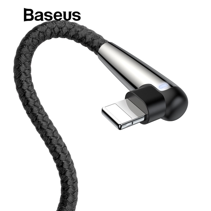 Зарядное устройство Baseus 90-градусный USB-кабель для iPhone, красный