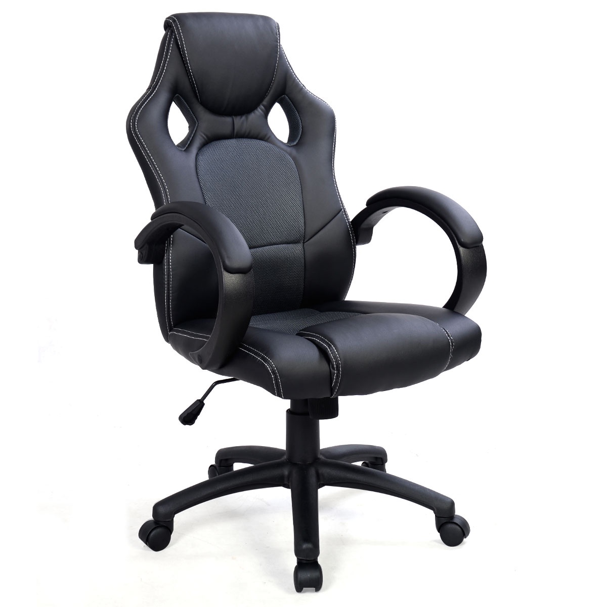 фото Компьютерное кресло Сostway ZK8033GR, черный, серый Costway