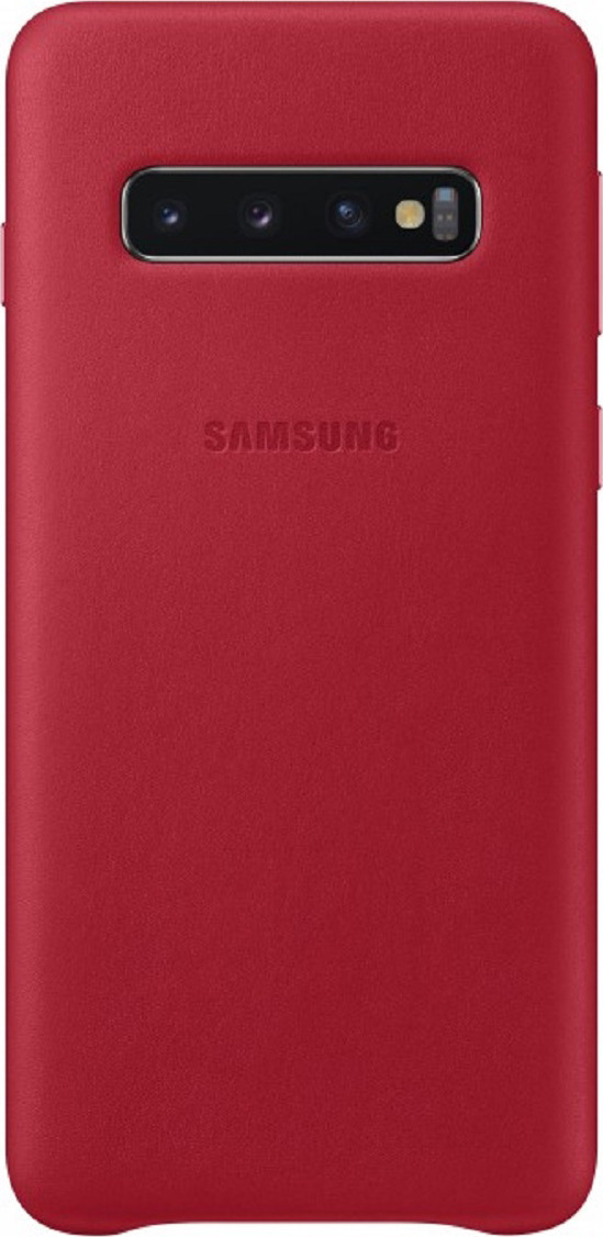 фото Чехол-накладка Samsung Leather Cover для Samsung Galaxy S10, красный