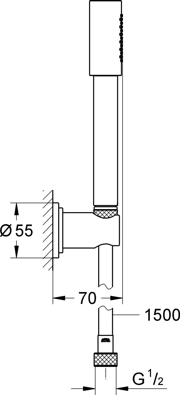 фото Душевой комплект Grohe Sena, 28348000, серебристый