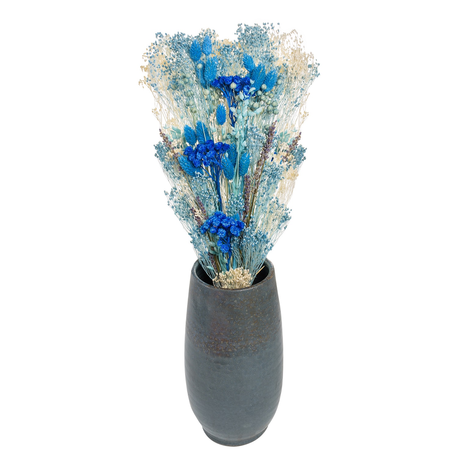 фото Букет из сухих цветов Вертикаль синий