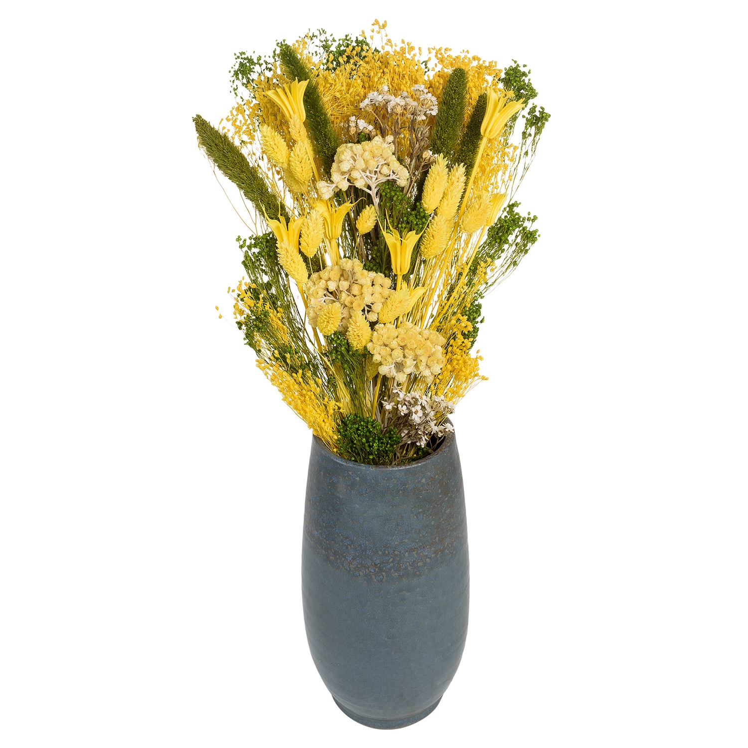 фото Букет из сухих цветов Вертикаль жёлтый