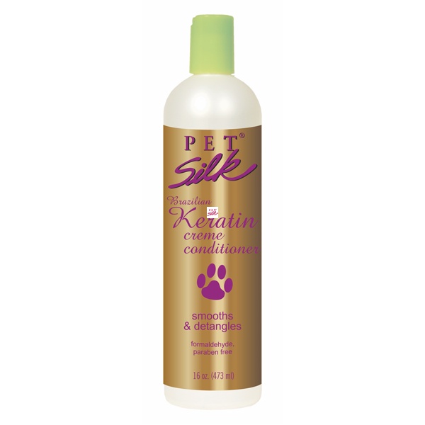 фото Кондиционер с кератином и шелком для собак и кошек Pet Silk Brazilian Keratin Conditioner, концентрат 1:16, 473 мл.