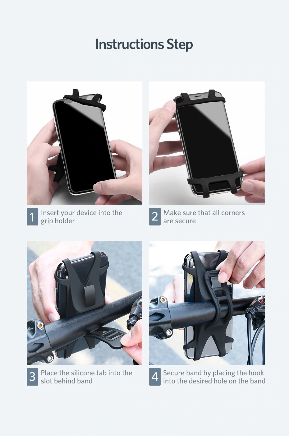 фото Держатель для телефона Ugreen Bike Mount Phone Holder, черный