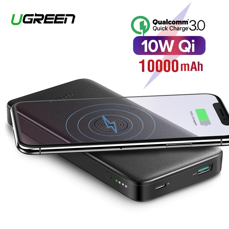 фото Внешний аккумулятор Ugreen беспроводной Wireless power bank, черный