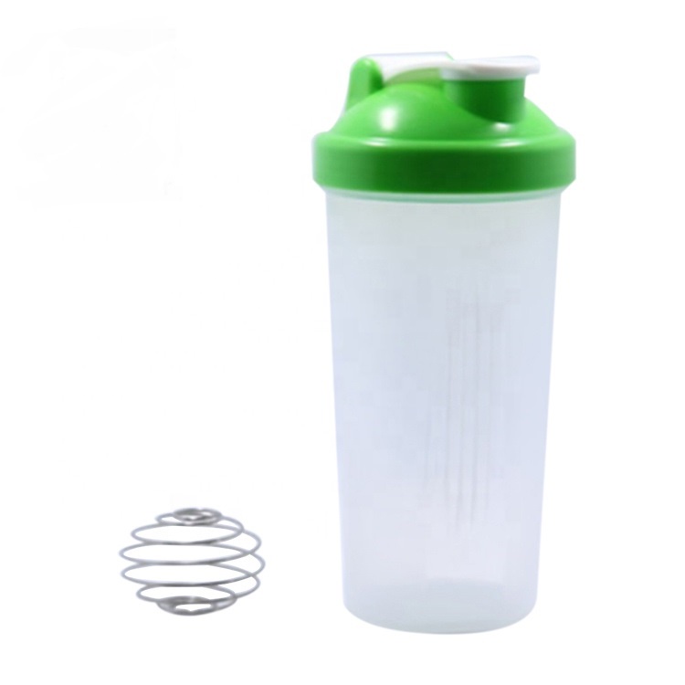 фото Шейкер спортивный Migliores Пластиковый с металлическим венчиком, белый, зеленый