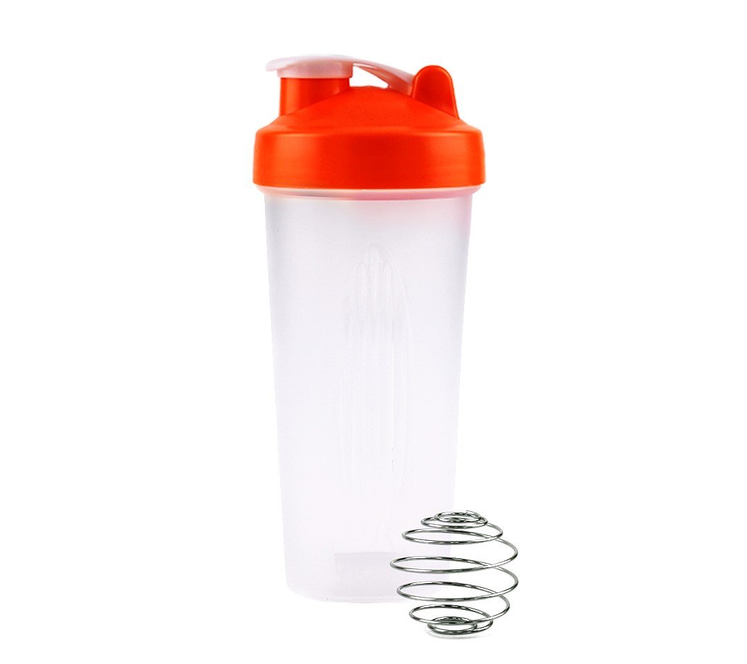 фото Шейкер спортивный Migliores Пластиковый с металлическим венчиком, белый, красный