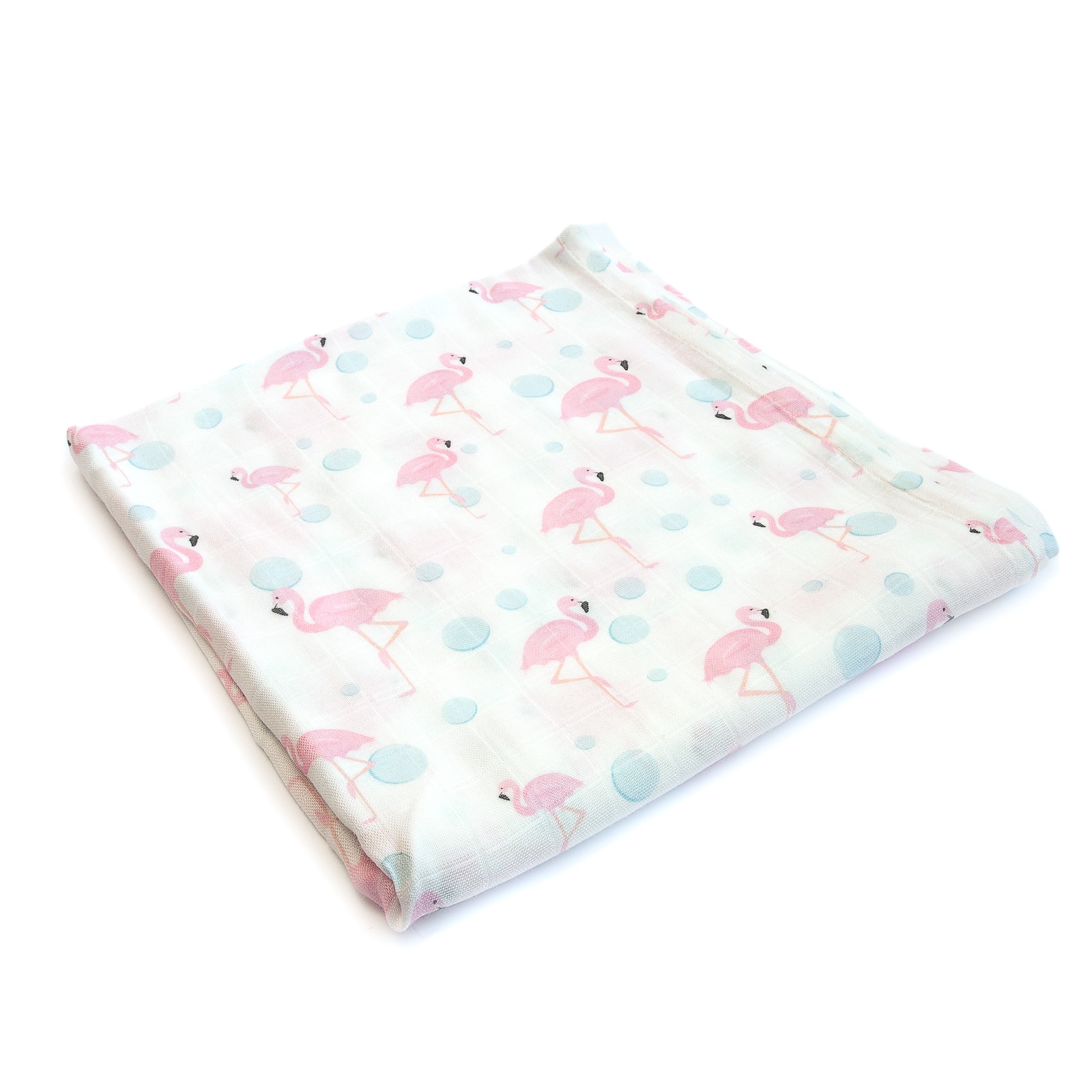 Пеленка текстильная MamSi Муслиновая пеленка Фламинго