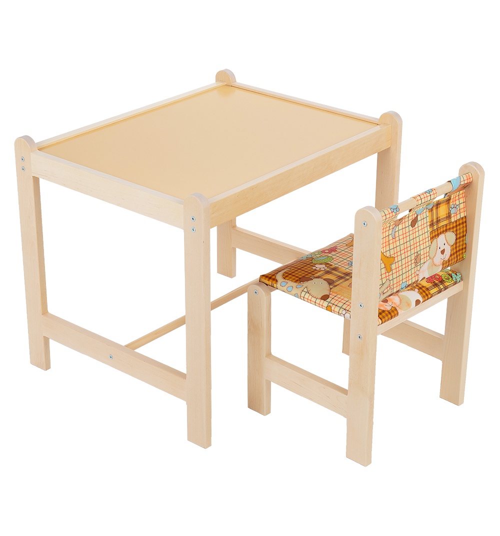 фото Набор детской мебели Woodlines Столик со стулом Каспер, бежевый