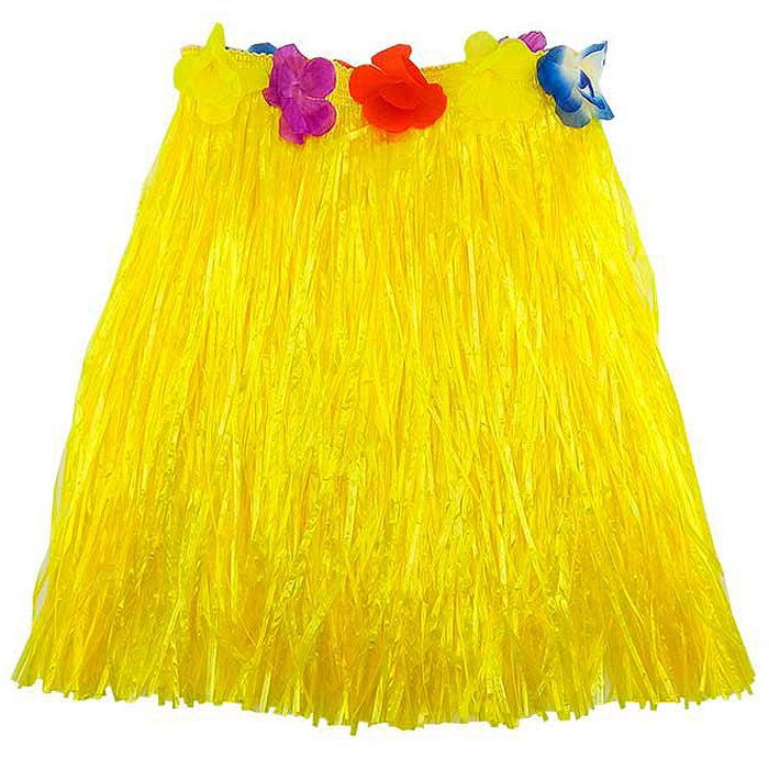 фото Карнавальный костюм Веселуха гавайская юбка 40 см., желтый
