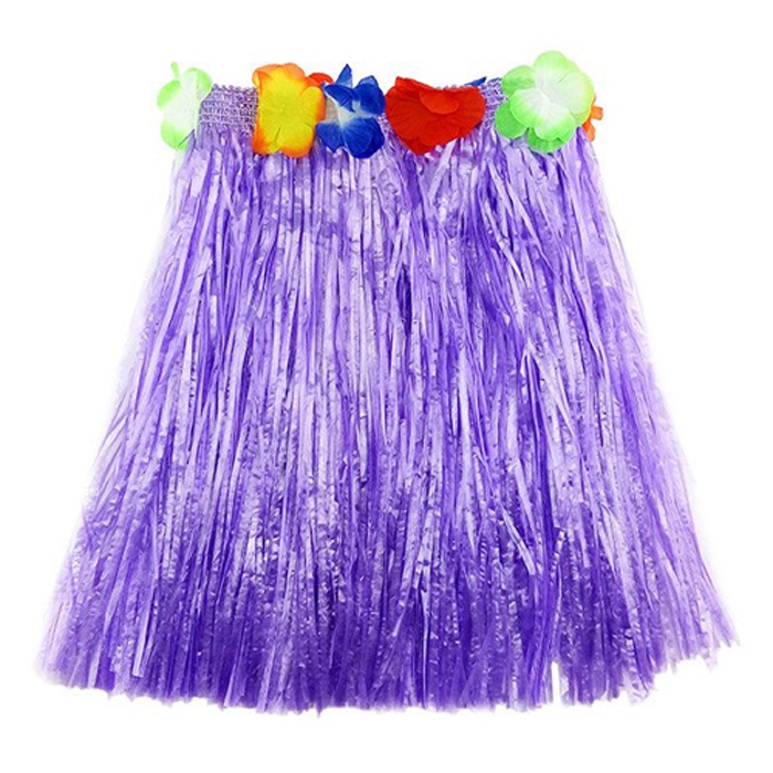 фото Карнавальный костюм Веселуха гавайская юбка 40 см., фиолетовый