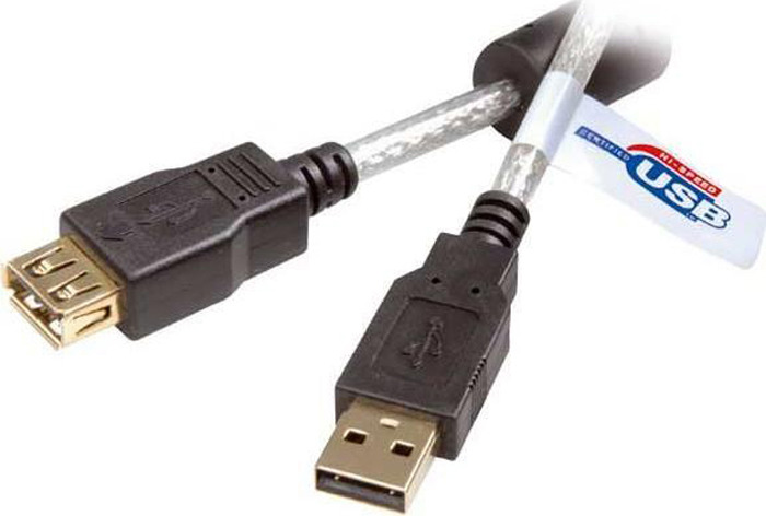 фото Кабель Vivanco CE U7 20, USB 2,0 А/A, 2 м, черный