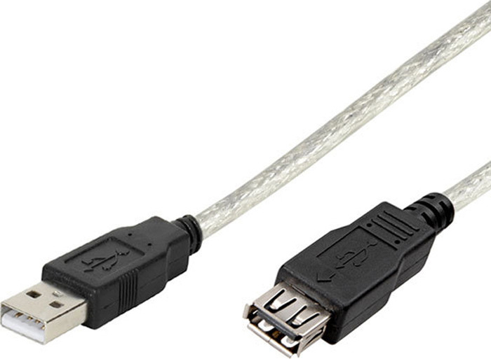 фото Кабель Vivanco CE U5 18, USB 2,0 AM/AF, 1,8 м, прозрачный