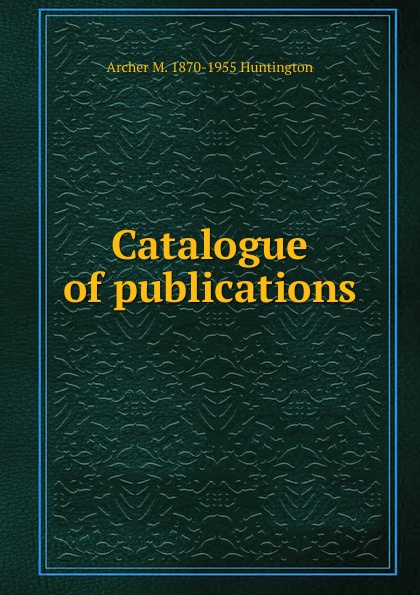 Catalogue of publications