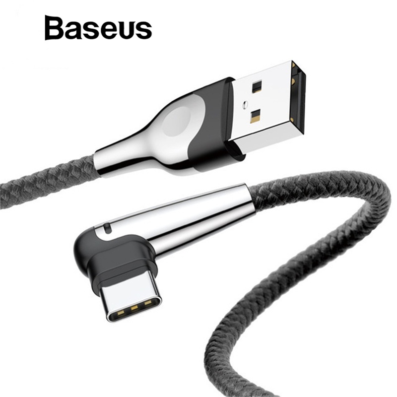 фото Зарядное устройство Baseus USB-кабель типа C с углом 90 градусов, синий