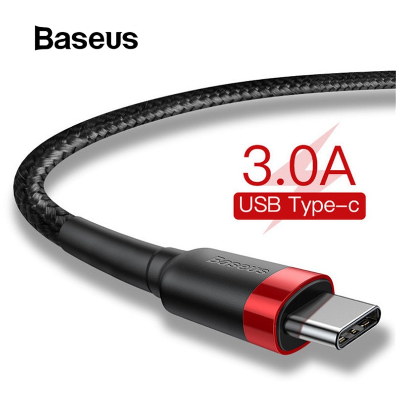 фото Зарядное устройство Baseus USB-кабель типа C для быстрой зарядки, красный
