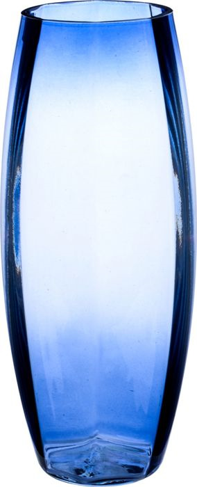 Ваза NinaGlass Эллипс, NG90-049-26KKB, синий, высота 26 см