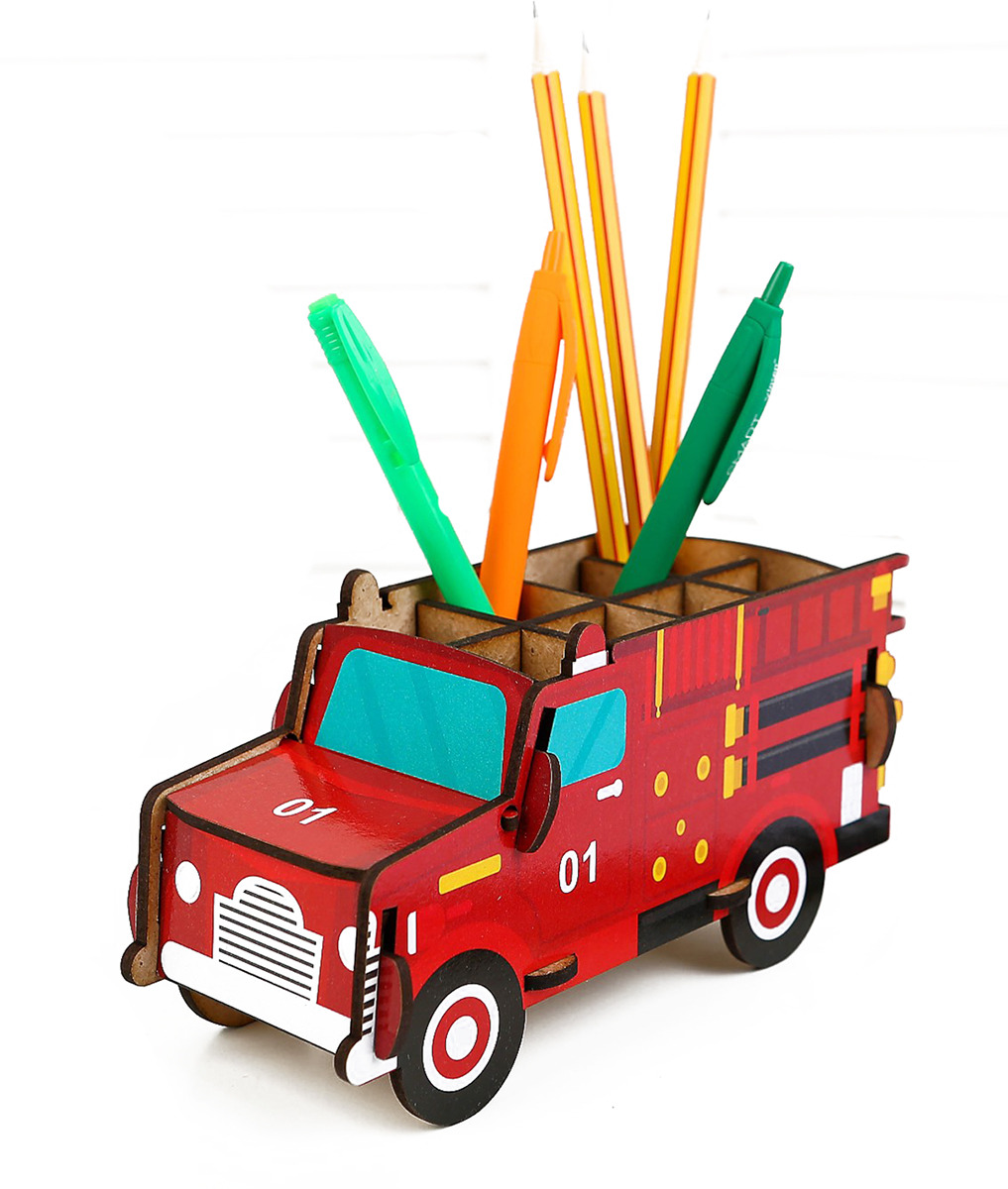 фото Подставка для канцелярских принадлежностей Пожарная машина, 3649872, красный Ооо "прогресс"