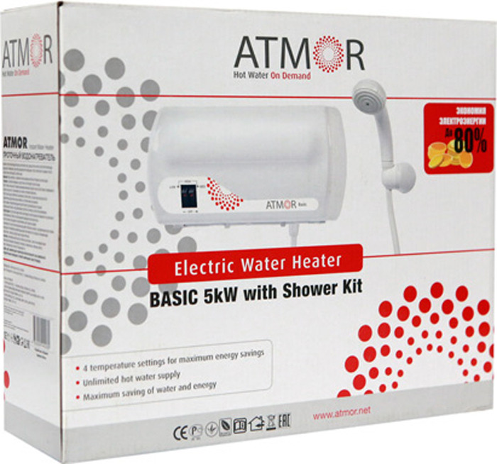 фото Водонагреватель проточный электрический Atmor Basic 5 KW Shower