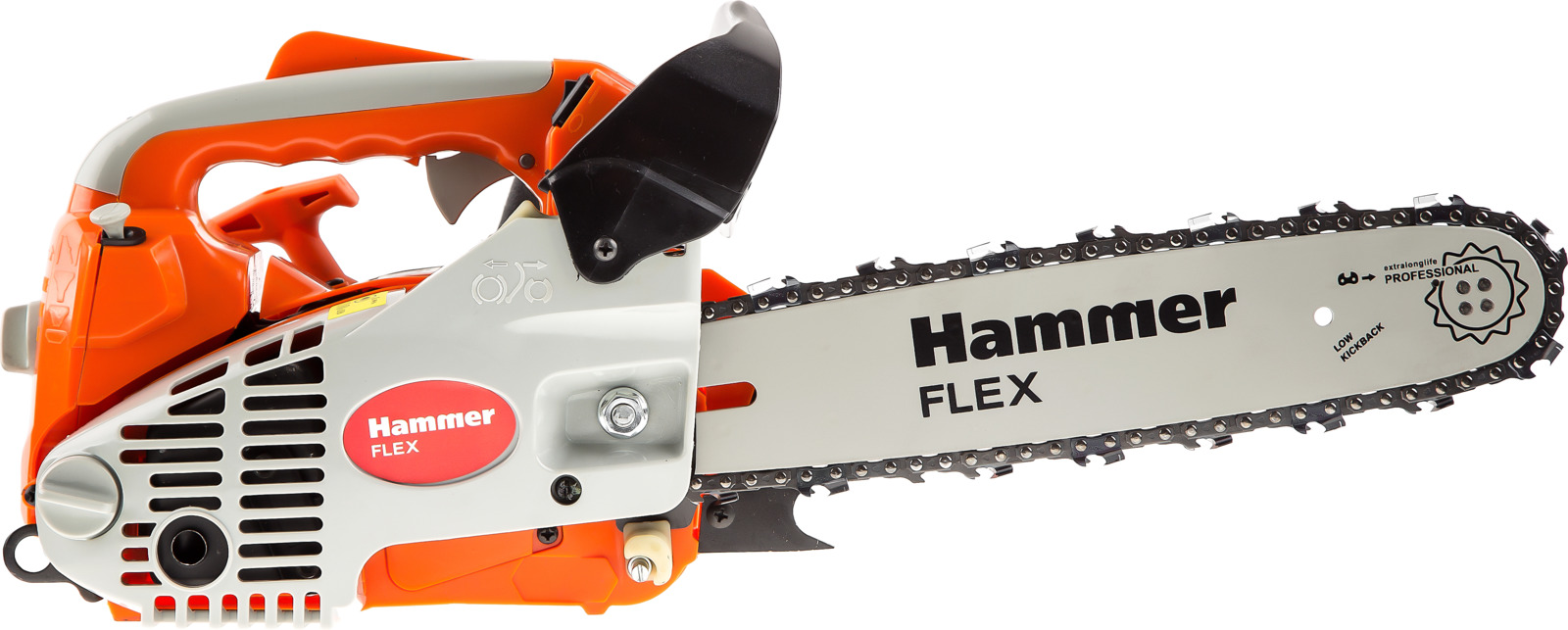 фото Бензопила Hammer Flex BPL2512B, 1000Вт, 1.36л.с., дл.шин.:12" (30cm)