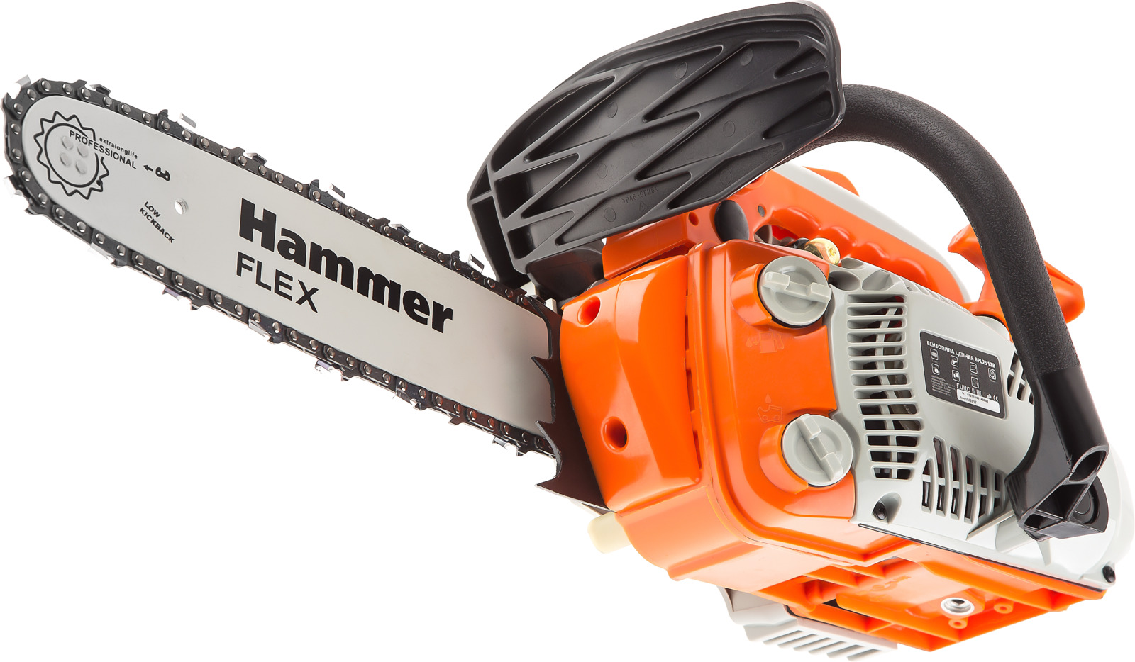 фото Бензопила Hammer Flex BPL2512B, 1000Вт, 1.36л.с., дл.шин.:12" (30cm)