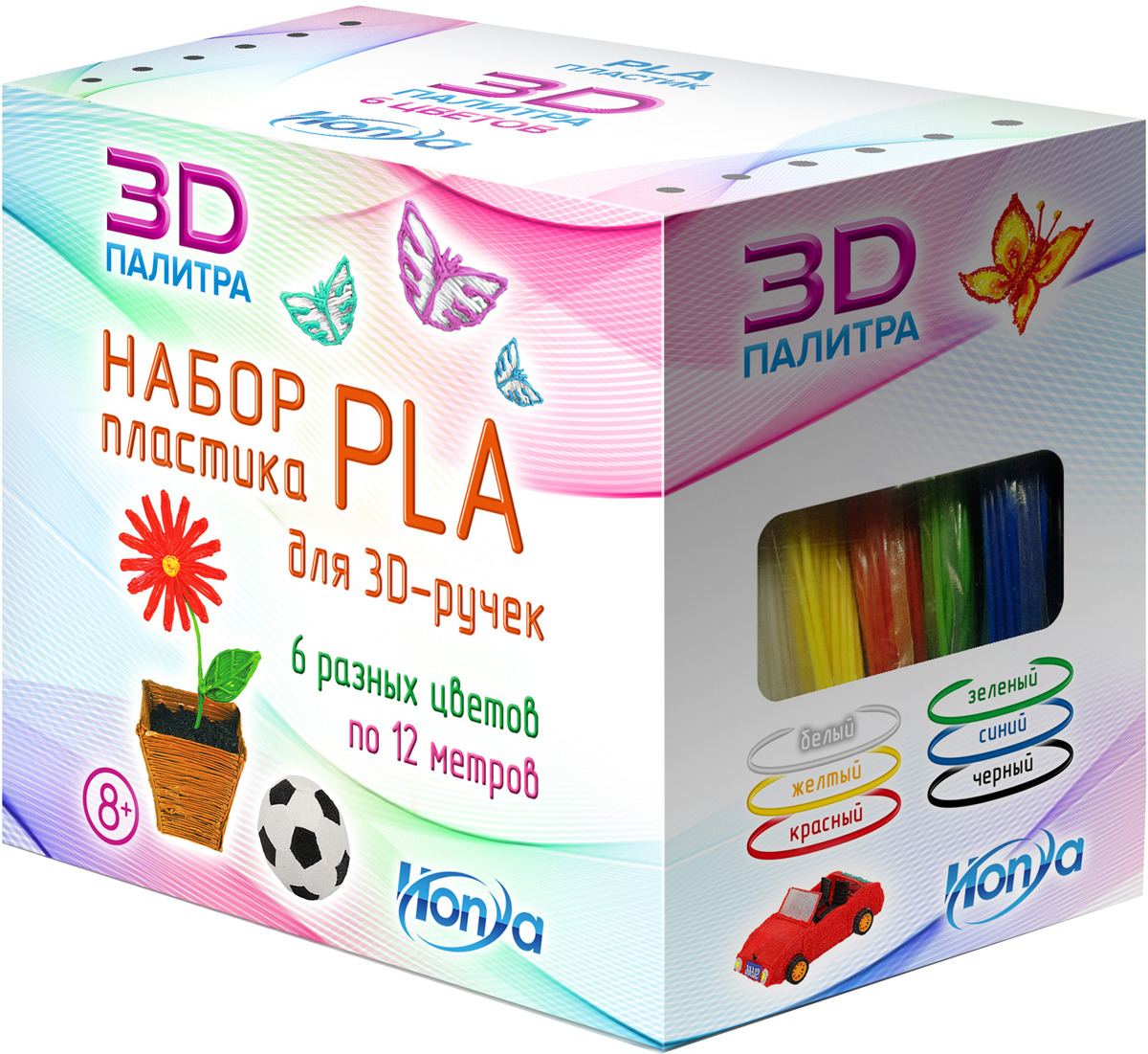 Картридж для 3D ручки Honya SC-PLA-06, 6 цветов