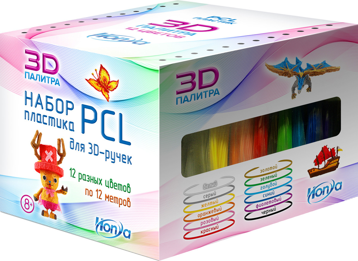 фото Картридж для 3D ручки Honya SC-PCL-12, 12 цветов