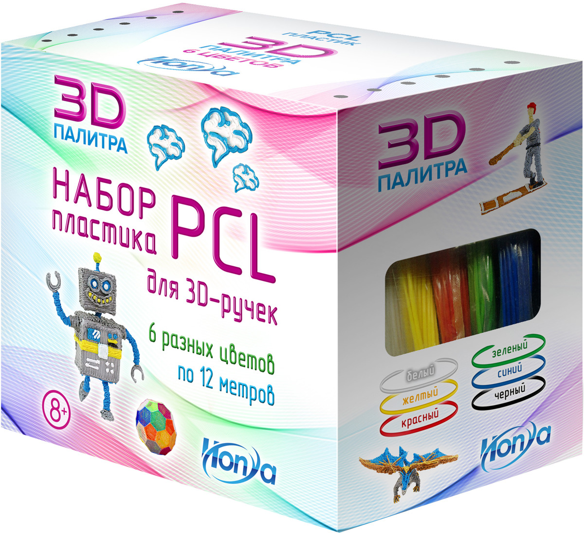 фото Картридж для 3D ручки Honya SC-PCL-06, 6 цветов