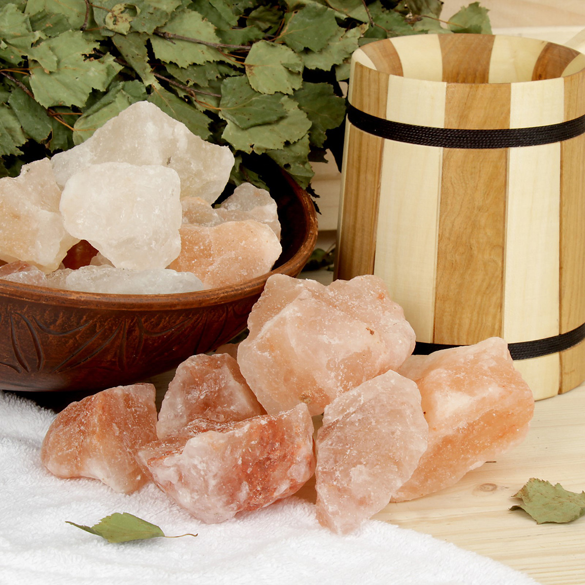 фото Гималайская розовая соль "Добропаровъ", с маслом ели, колотая, 2 кг
