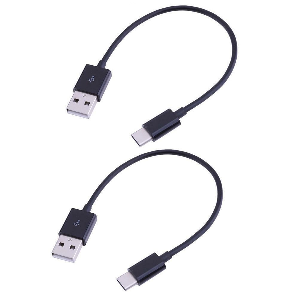 Кабель Coffeesoft зарядки короткий 21 см USB/USB Type-C 2 шт комплект, черный