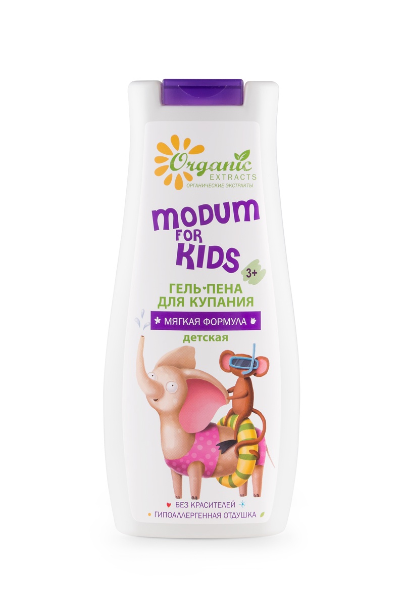 фото Гель-пена для купания MODUM FOR KIDS мягкая формула детская, 250 г