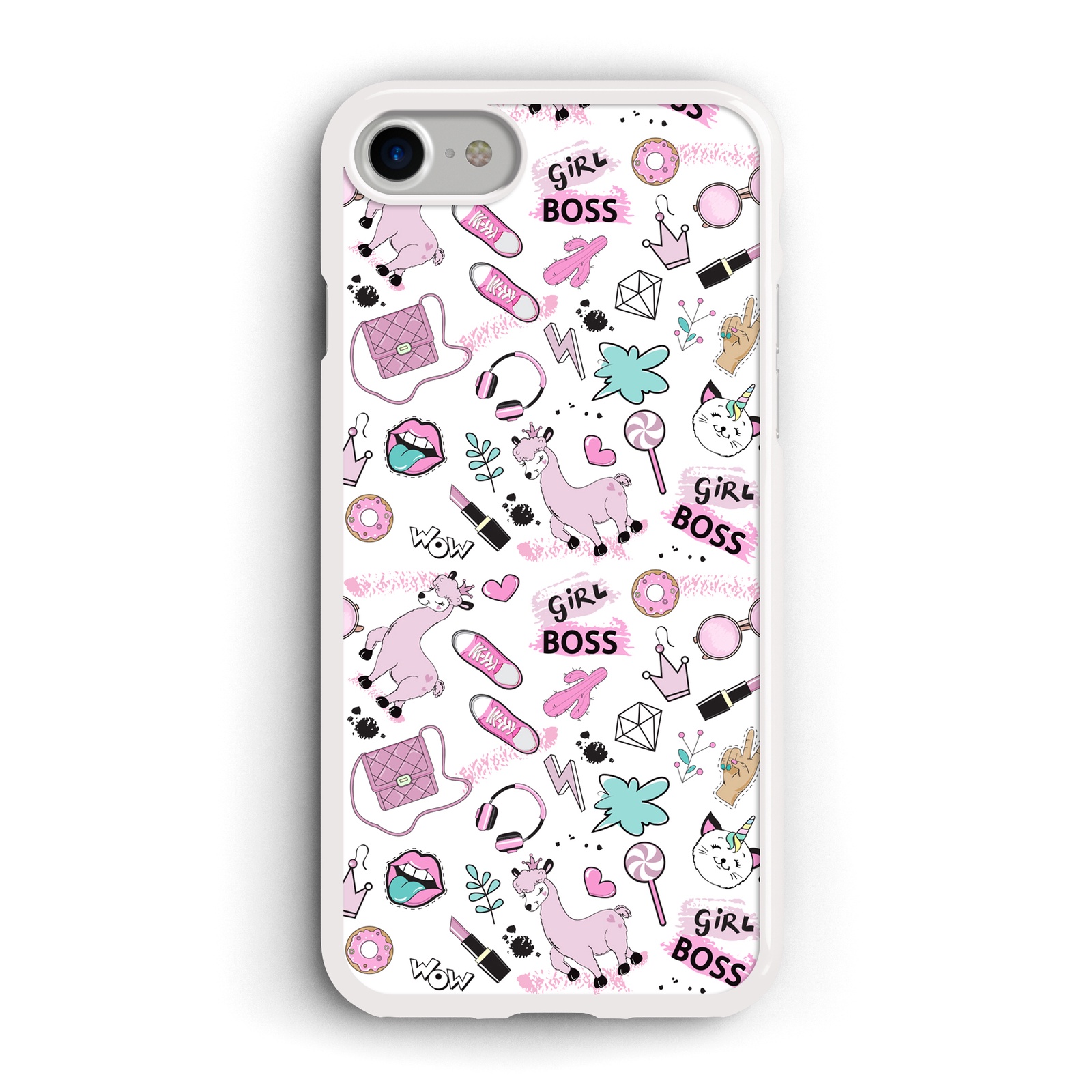 фото Чехол для сотового телефона Дайте две! "Girl Boss" для iPhone 7/8, IP7.CASE-18, разноцветный