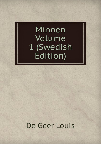 Minnen Volume 1 (Swedish Edition)