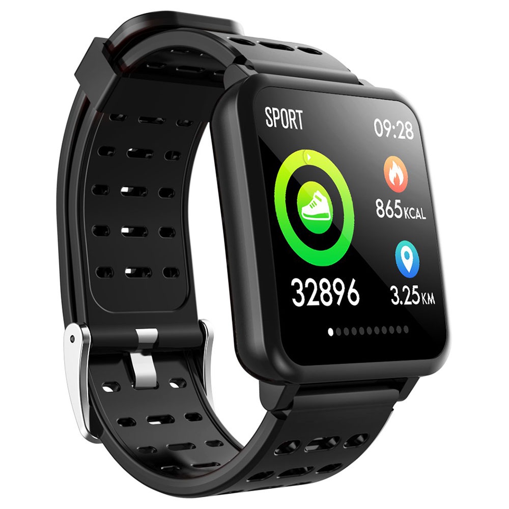 фото Makibes T2 Smart Watch 1.3 Inch IPS Screen Heart Rate Blood Pressure Monitor IP67 Multi Sports Modes - Black