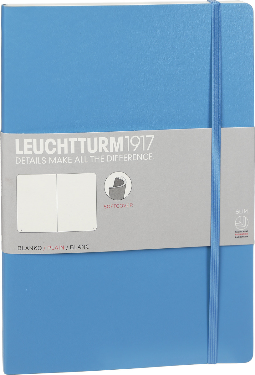 Записная книжка Leuchtturm1917, 355299, синий, B5 (176 x 250 мм), без разметки, 62 листа Записная книжка Leuchtturm1917, 355299, синий, B5 (176 x 250 мм), без разметки, 62 листа