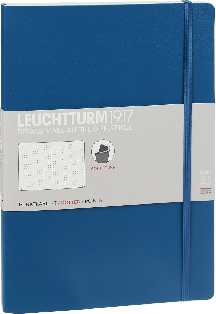 Записная книжка Leuchtturm1917, 359676, синий, B5 (176 x 250 мм), в точку, 62 листа