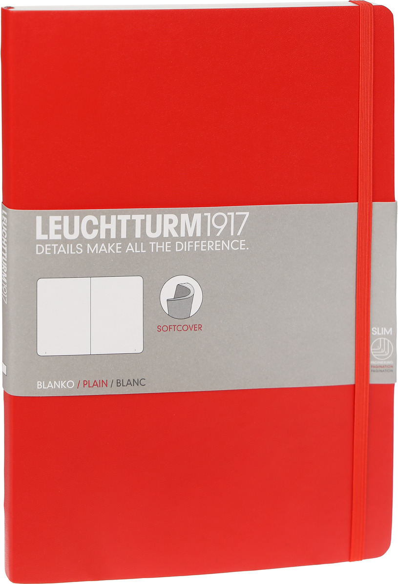 Записная книжка Leuchtturm1917, 349305, красный, B5 (176 x 250 мм), без разметки, 62 листа Записная книжка Leuchtturm1917, 349305, красный, B5 (176 x 250 мм), без разметки, 62 листа