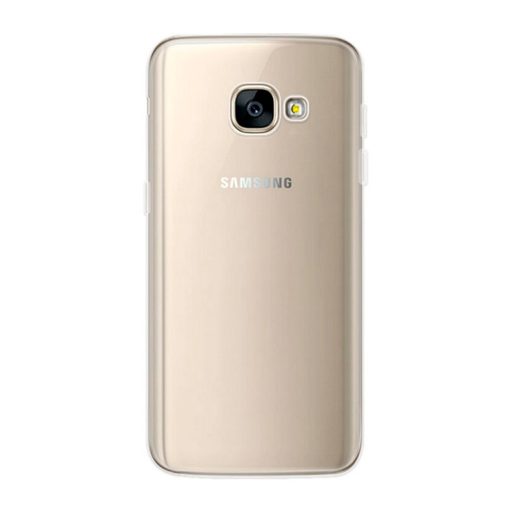 фото Чехол для сотового телефона Мобильная мода Samsung A7 2016 Накладка силиконовая с кожаной нашивкой и логотипом ORIG, черный, прозрачный