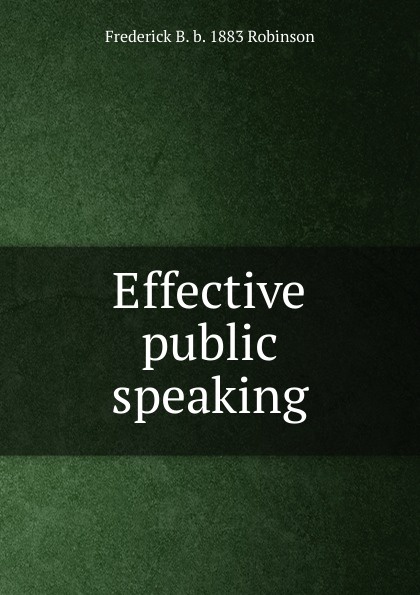 Effective public speaking