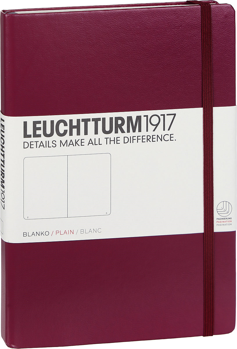 Записная книжка Leuchtturm1917, 359697, бордовый, A5 (148 x 210 мм), без разметки, 126 листов Записная книжка Leuchtturm1917, 359697, бордовый, A5 (148 x 210 мм), без разметки, 126 листов