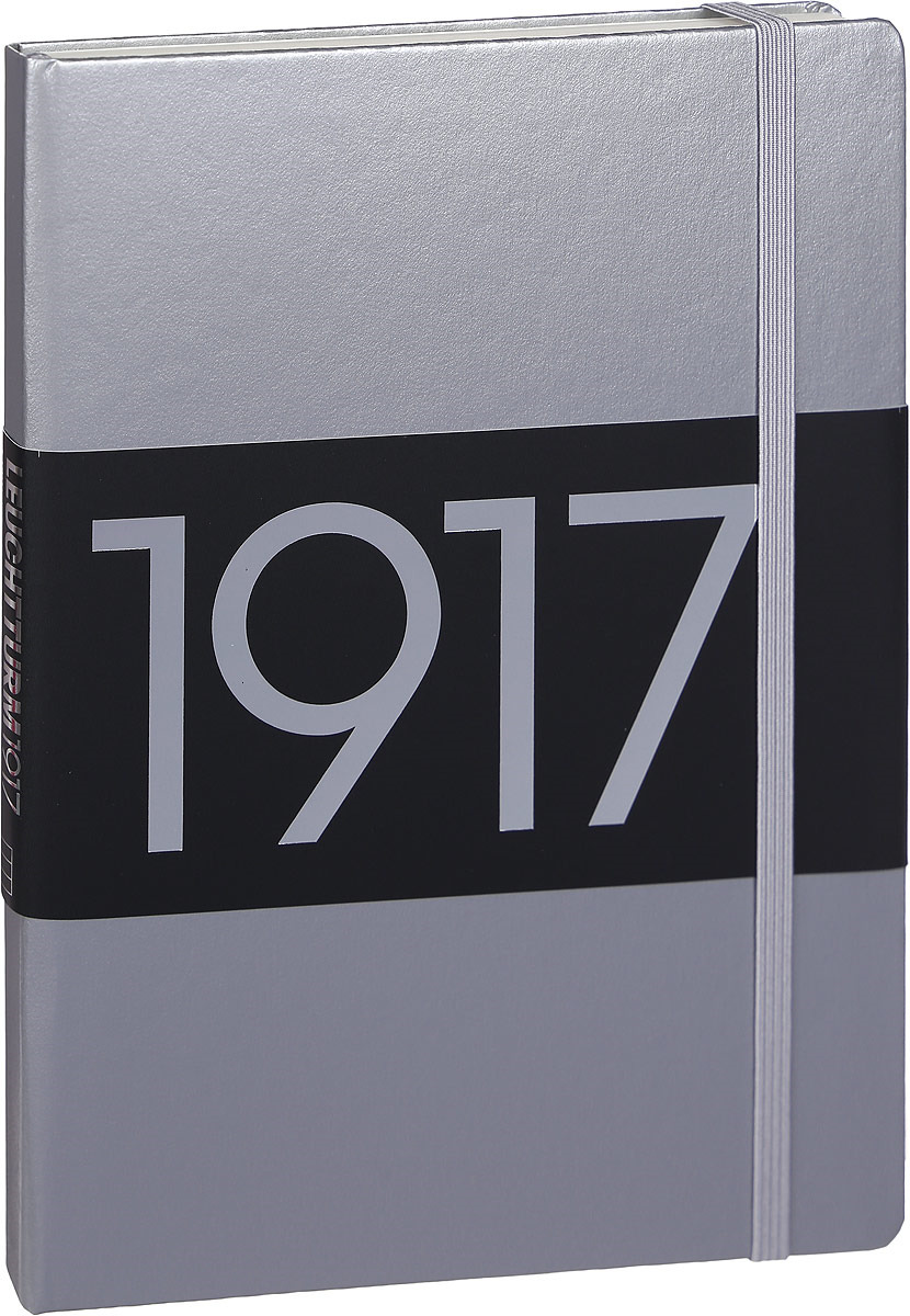 Записная книжка Leuchtturm1917 Metallic Edition, 355519, серебристый, A5 (148 x 210 мм), в линейку, 125 листов Записная книжка Leuchtturm1917 Metallic Edition, 355519, серебристый, A5 (148 x 210 мм), в линейку, 125 листов