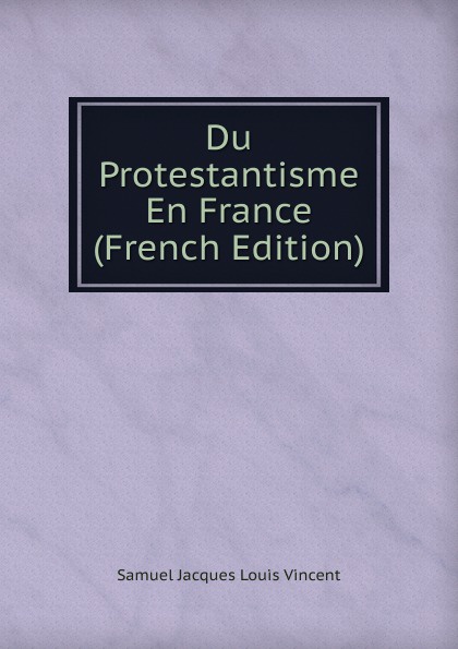 Du Protestantisme En France (French Edition)