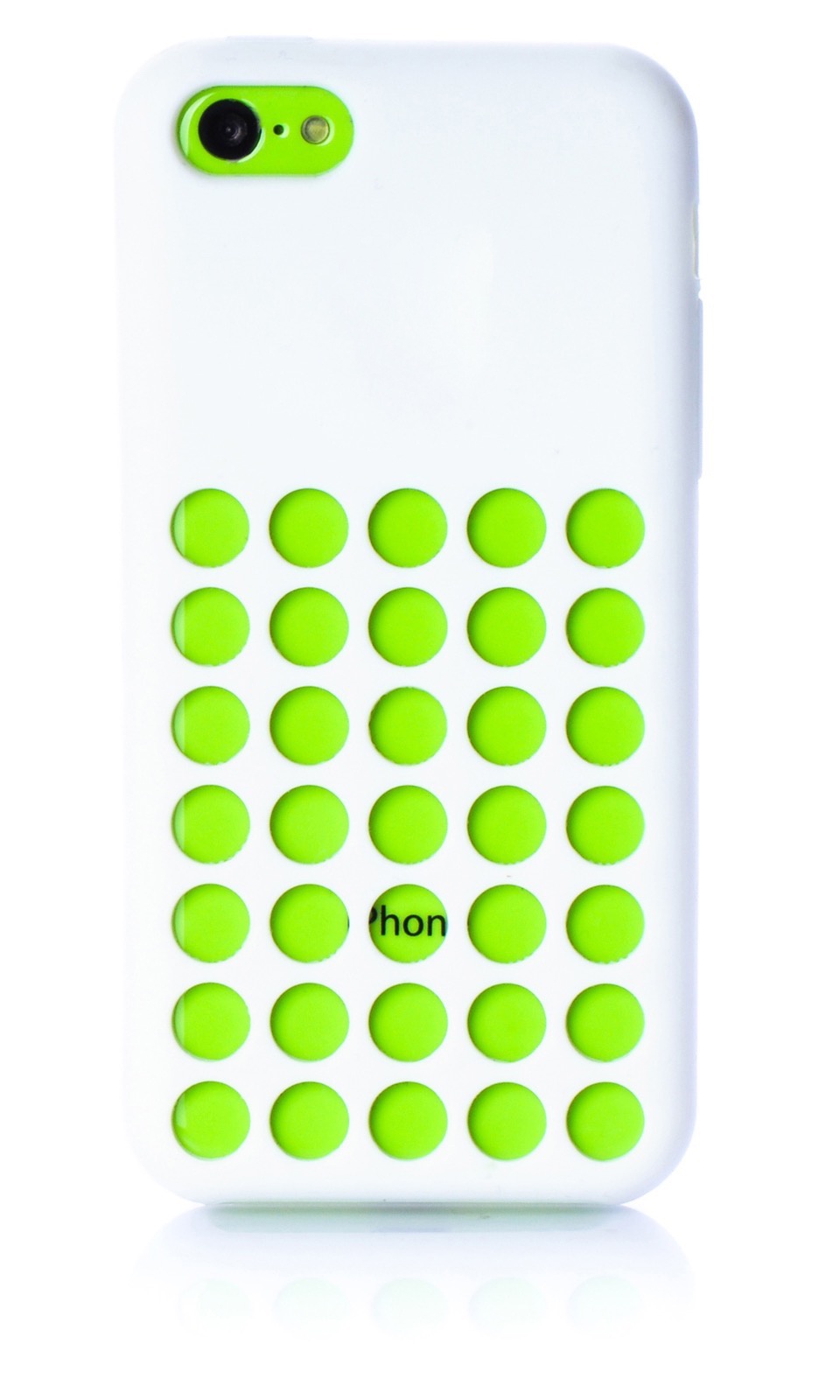 фото Чехол для сотового телефона iNeez накладка силикон с отверстиями white для Apple iPhone 5C, белый
