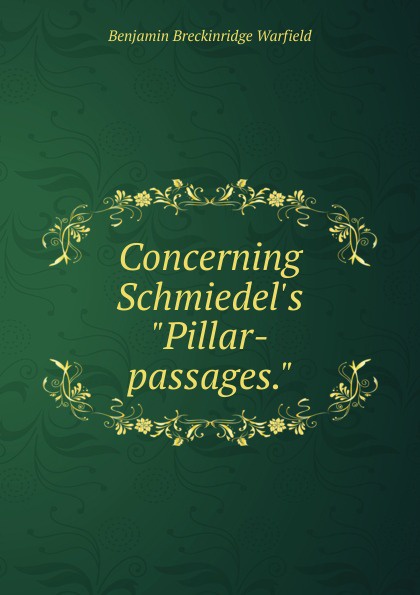 Concerning Schmiedel.s \