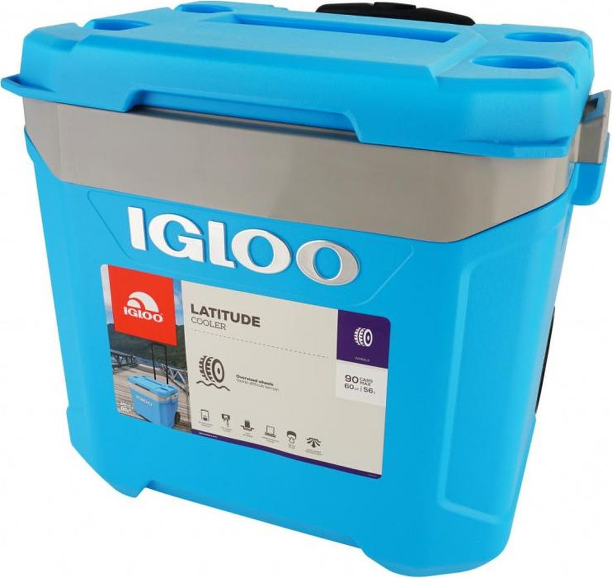 фото Изотермический контейнер Igloo Latitude, 00034348, голубой, 55 х 46 х 50 см