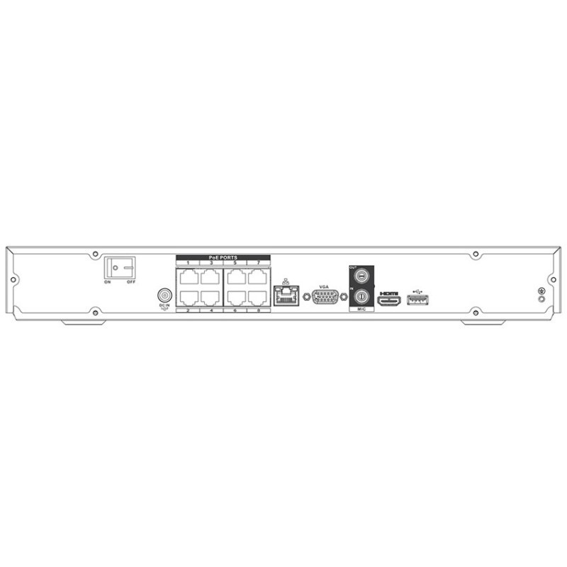 фото Регистратор DAHUA Видеорегистратор IP DHI-NVR2208-8P-4KS2, черный