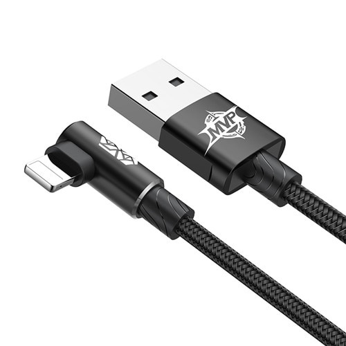 Кабель Baseus 90-градусный USB-кабель для зарядки iPhone / iPad по, красный