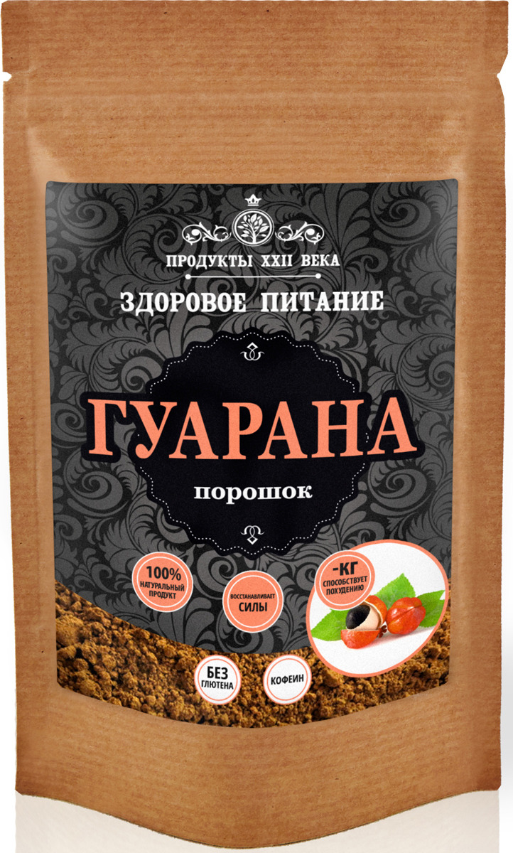 Характеристики Суперфудс Продукты XXII века Гуарана, порошок, 50 г ...