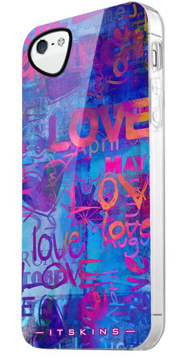 Чехол для сотового телефона Itskins Phantom Rainbow для iPhone 5/5s с защ.пленкой, синий аксессуар чехол накладка itskins для iphone 5 5s new phantom пленка graphic inkaa 926810541